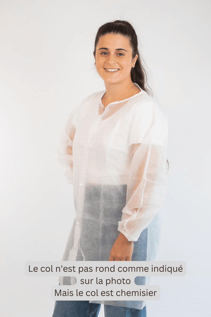 BLOUSE DE LABORATOIRE POUR SALLES BLANCHES