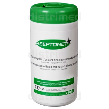 Lingettes nettoyantes et désinfectantes Aseptonet